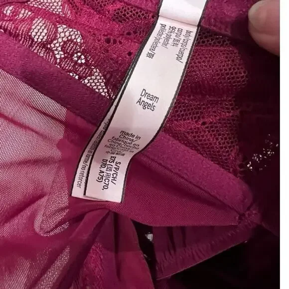 Victoria’s Secret Dream Angels Burgundy Lace Corset Bustier Gothic Romance Top - Picture 14 of 16